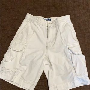 White cargo shorts